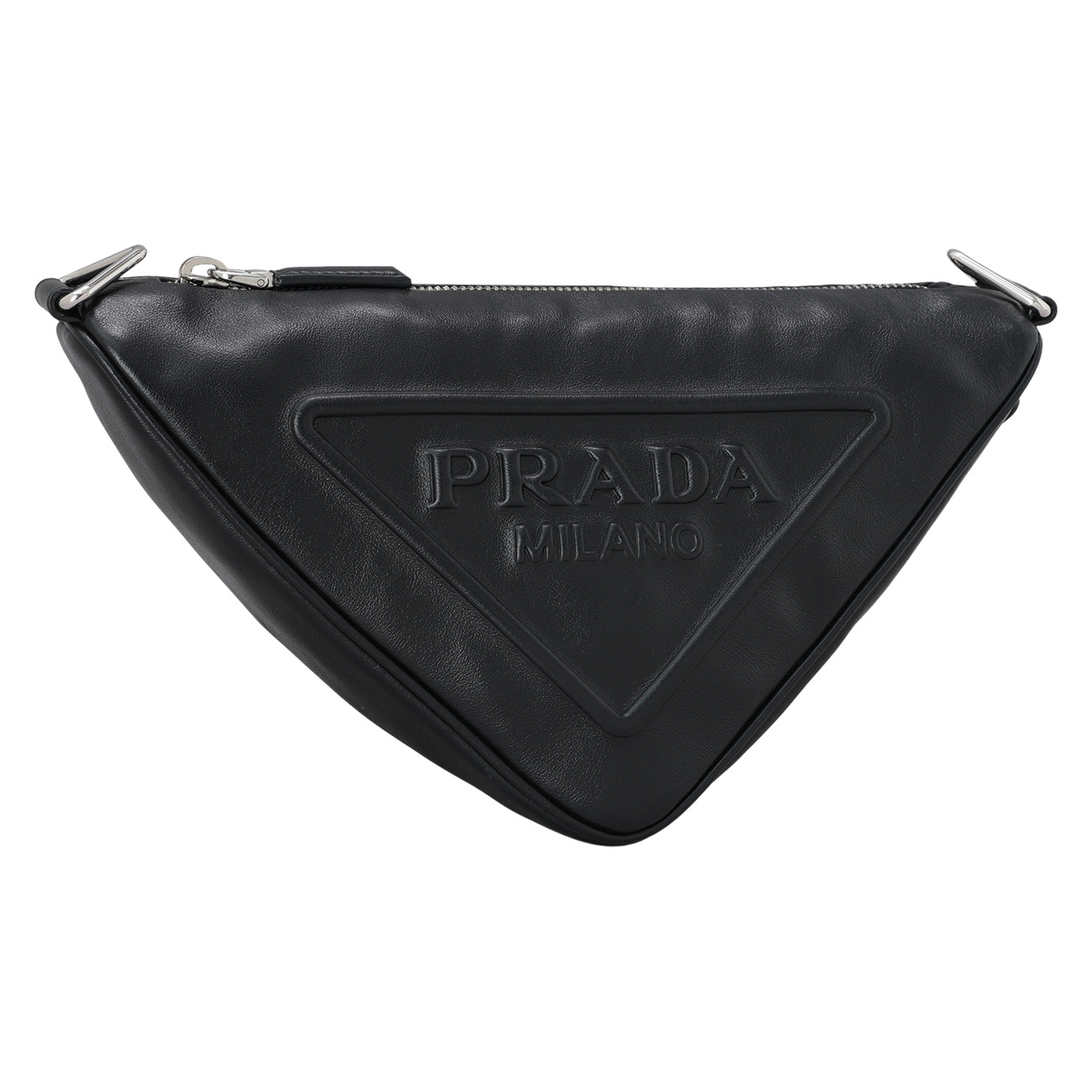 PRADA(USED)프라다 1BH190 트라이앵글 레더 숄더백