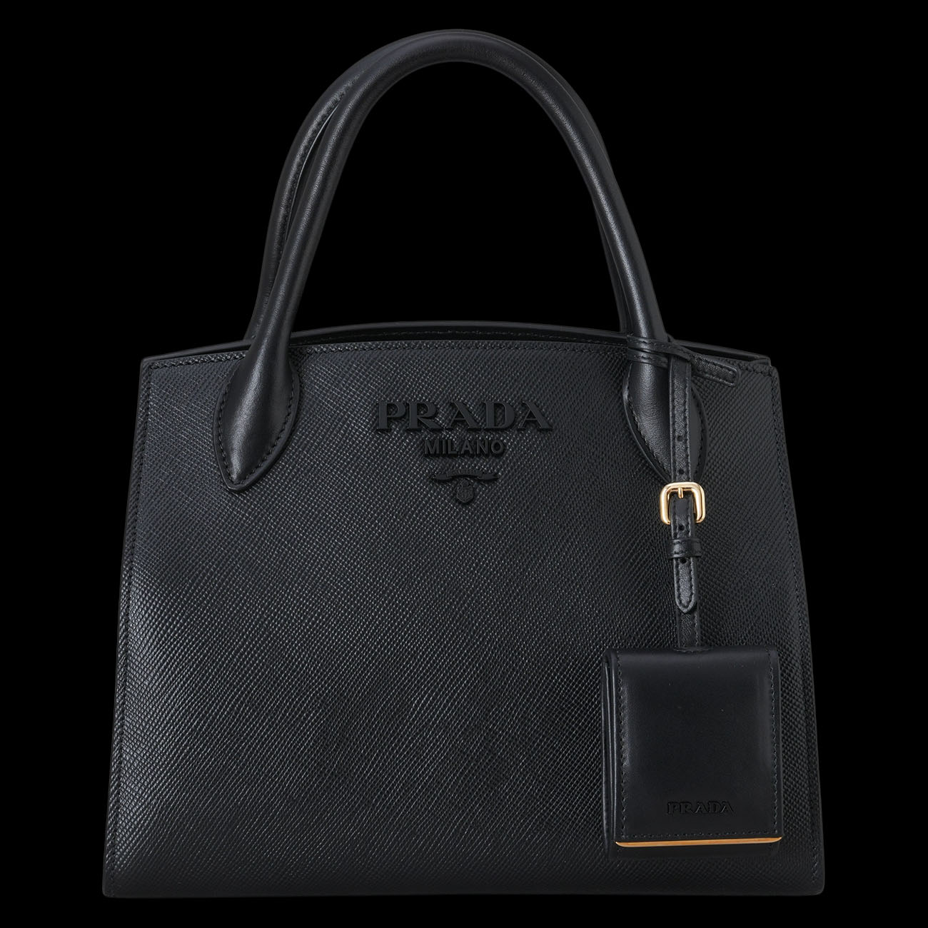 PRADA(USED)프라다 사피아노 모노크롬 스몰 토트백