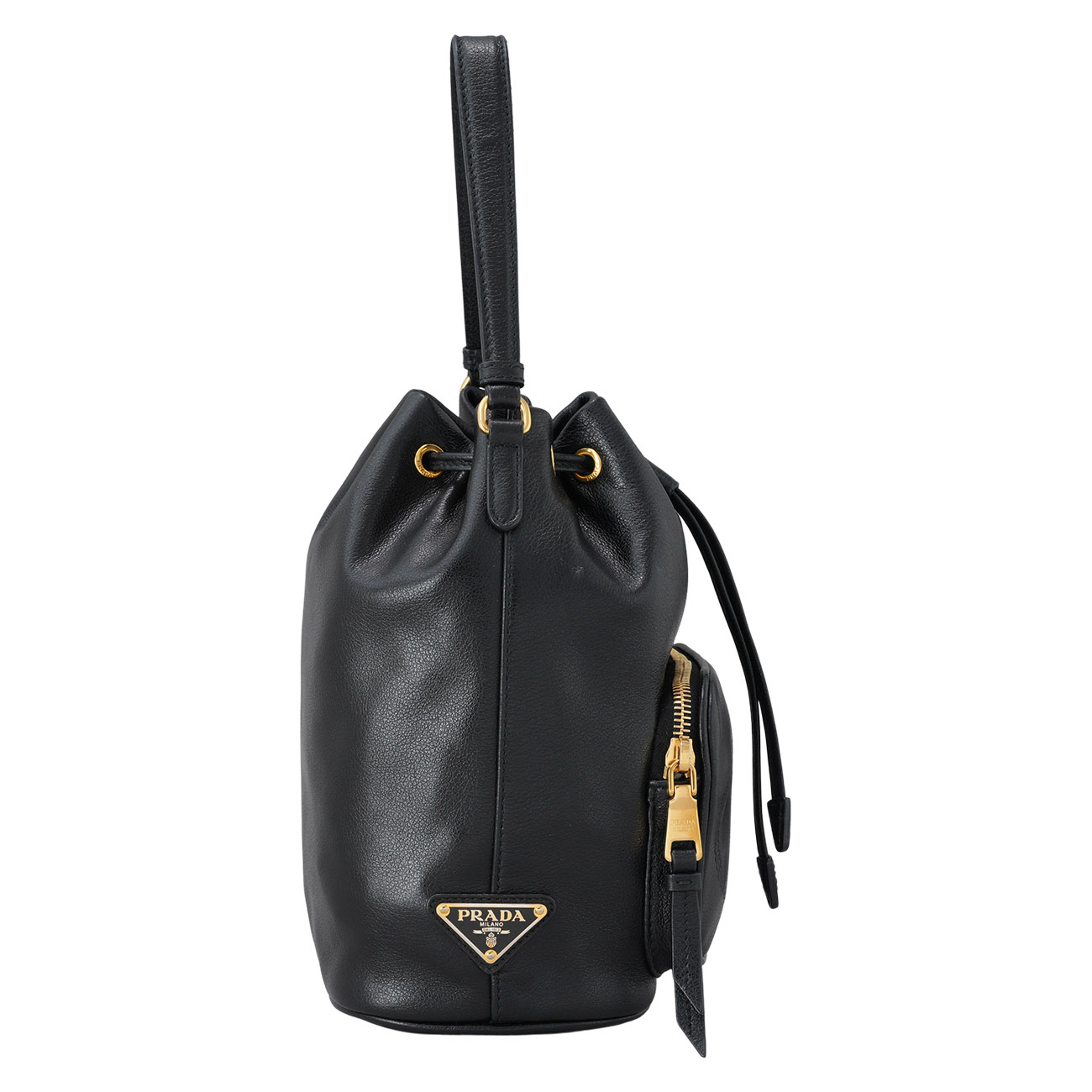 PRADA(USED)프라다 1BH038 레더 버킷백