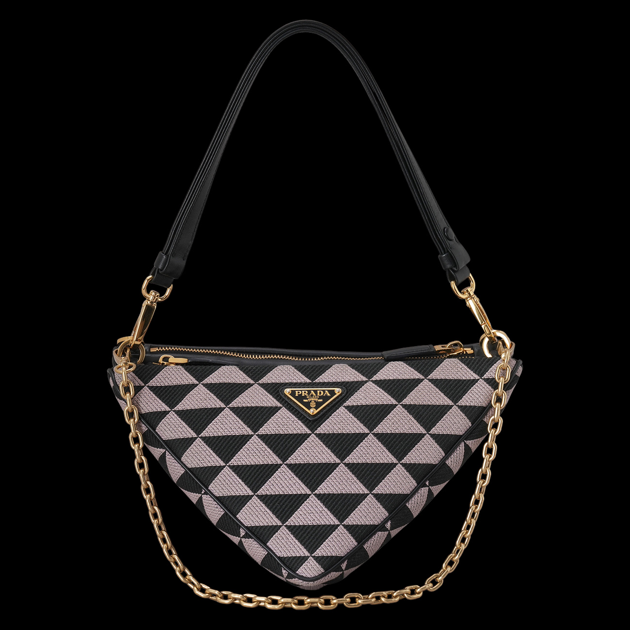 PRADA(USED)프라다 트라이앵글 트윈 숄더백