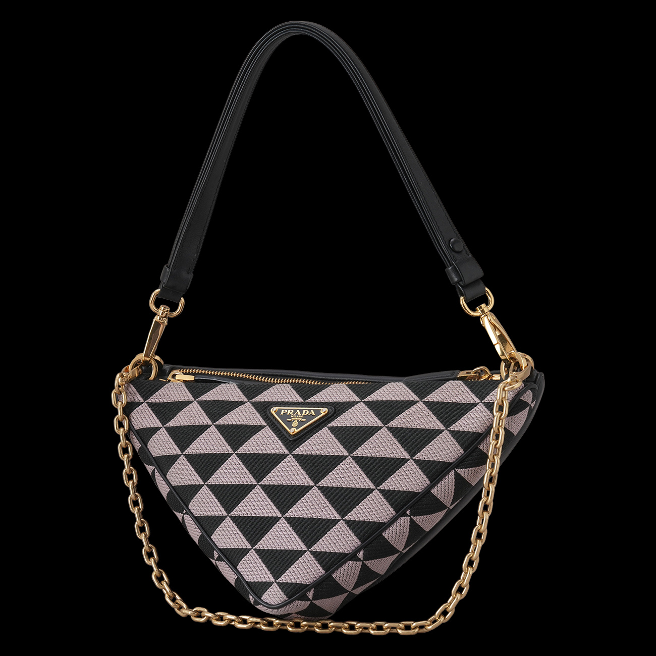 PRADA(USED)프라다 트라이앵글 트윈 숄더백