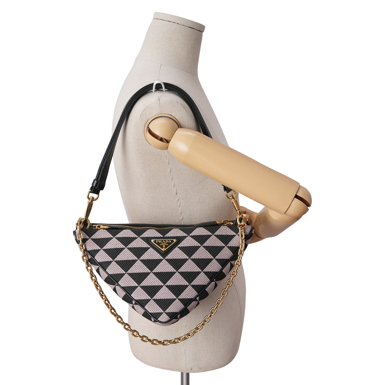 PRADA(USED)프라다 트라이앵글 트윈 숄더백