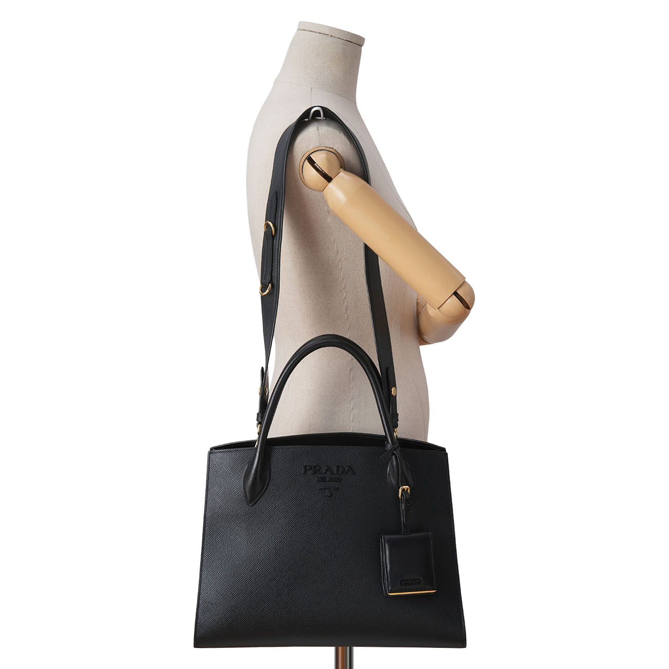 PRADA(USED)프라다 사피아노 모노크롬 토트백