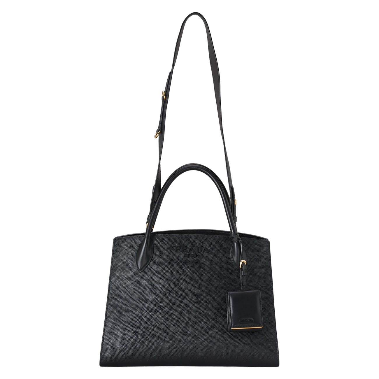 PRADA(USED)프라다 사피아노 모노크롬 토트백