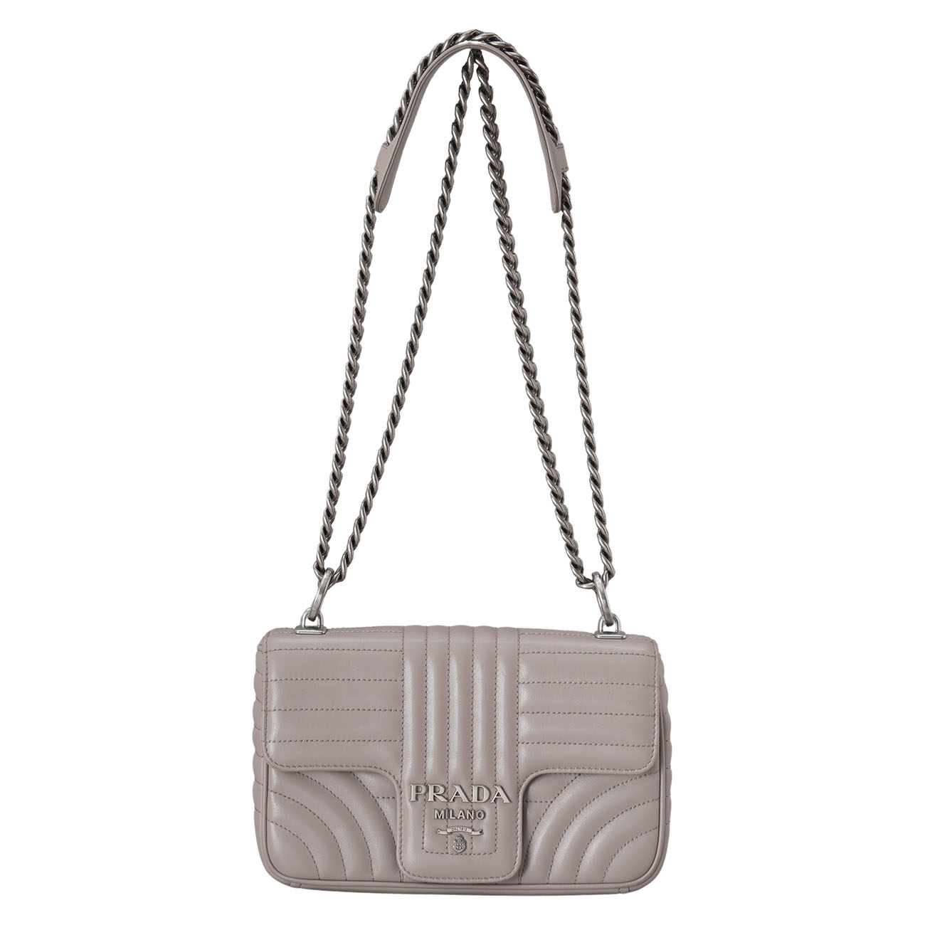 PRADA(USED)프라다 1BD107 다이어그램 체인 숄더백