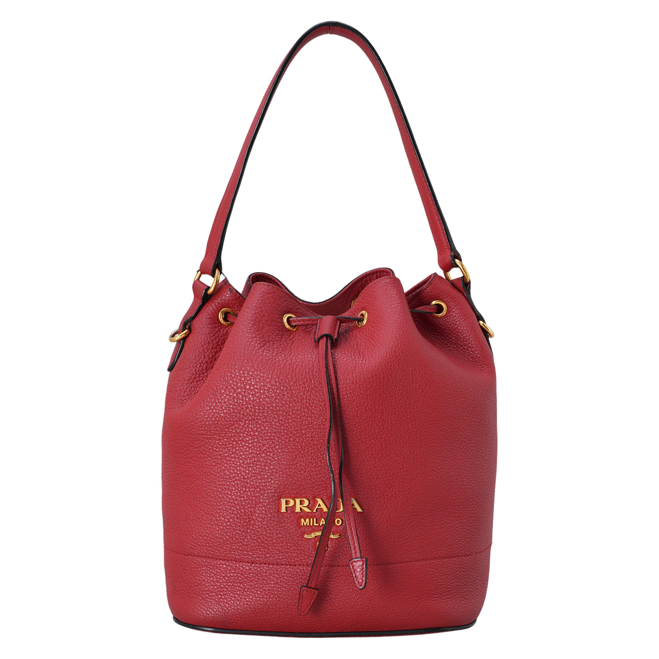PRADA(USED)프라다 비텔로 드로스트링 버킷백