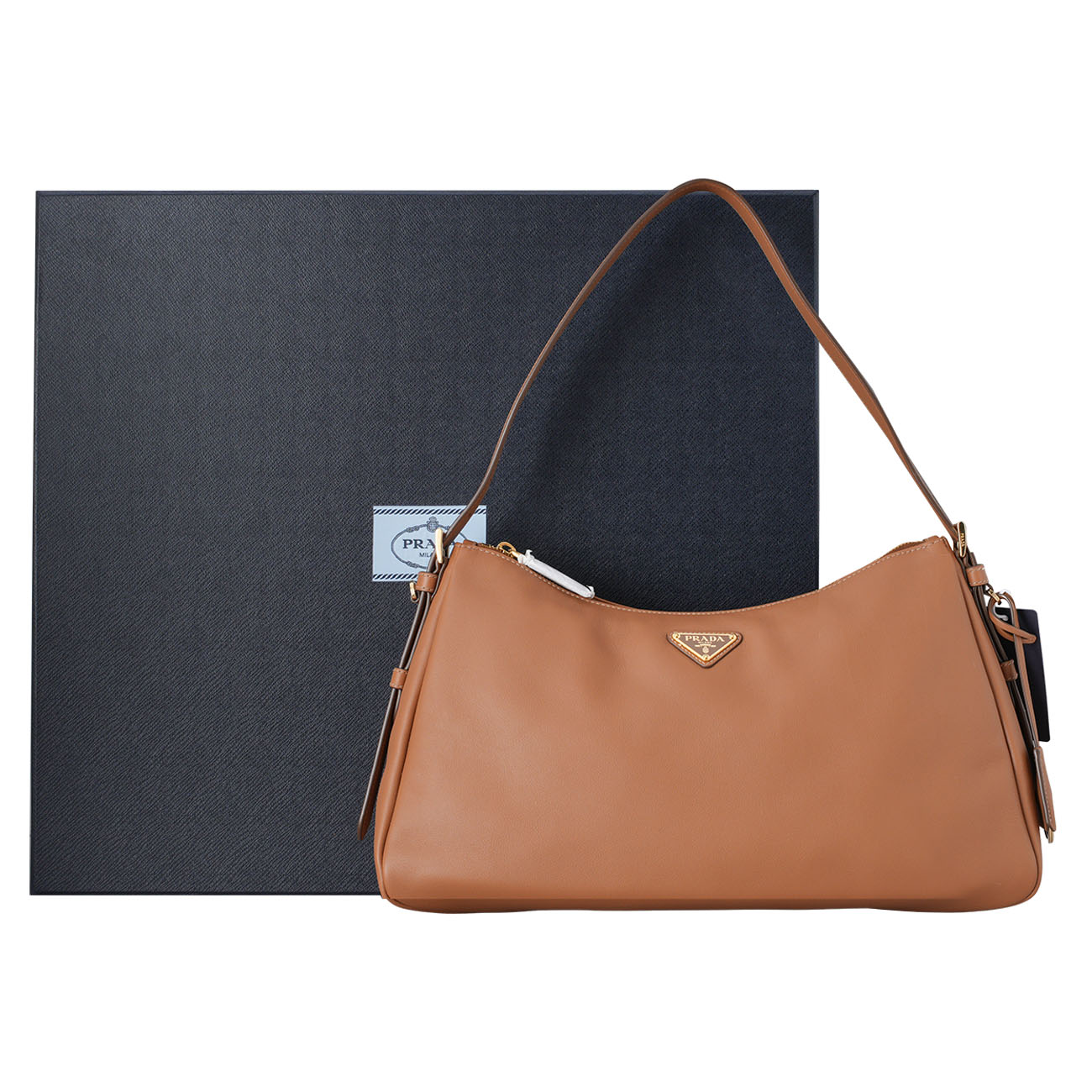 PRADA(USED)프라다 1BC228 에메 라지 가죽 숄더백
