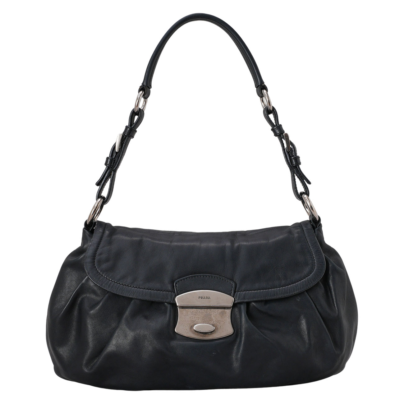PRADA(USED)프라다 BR2759 레더 호보 숄더백