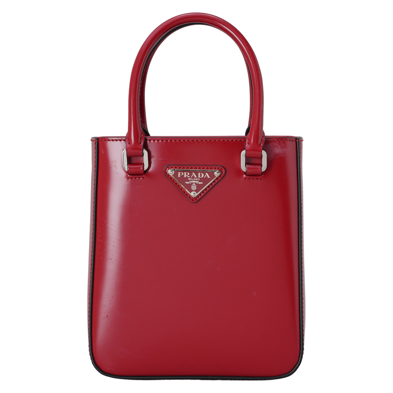 PRADA(USED)프라다 1BA331 스몰 브러쉬드 레더 토트백