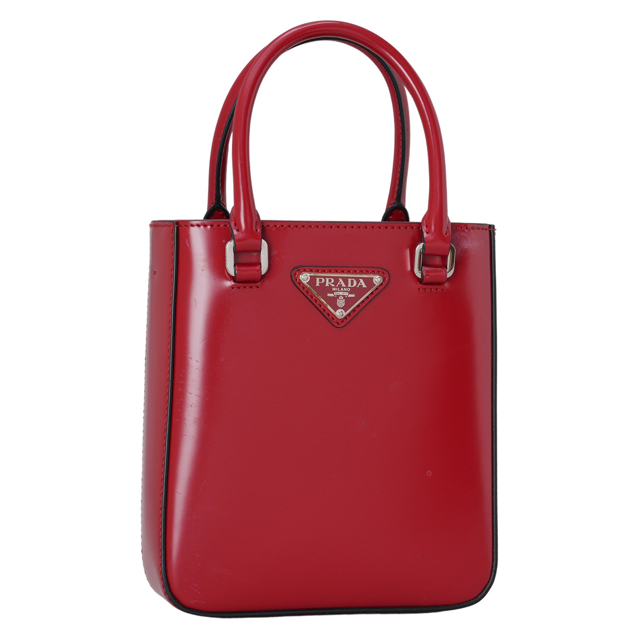 PRADA(USED)프라다 1BA331 스몰 브러쉬드 레더 토트백