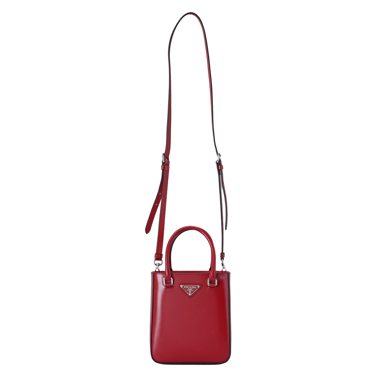 PRADA(USED)프라다 1BA331 스몰 브러쉬드 레더 토트백