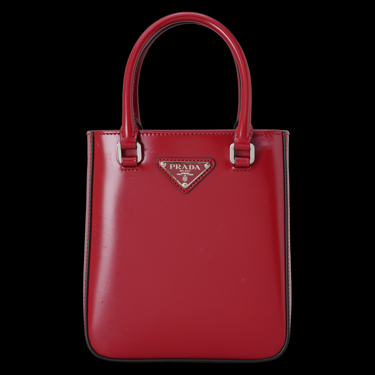PRADA(USED)프라다 1BA331 스몰 브러쉬드 레더 토트백