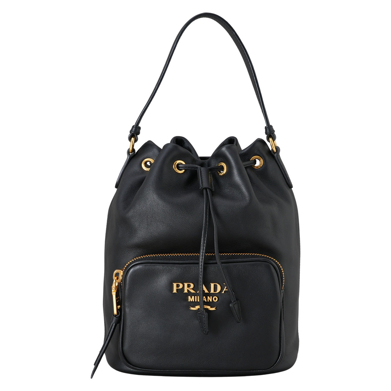 PRADA(USED)프라다 1BH038 레더 버킷백