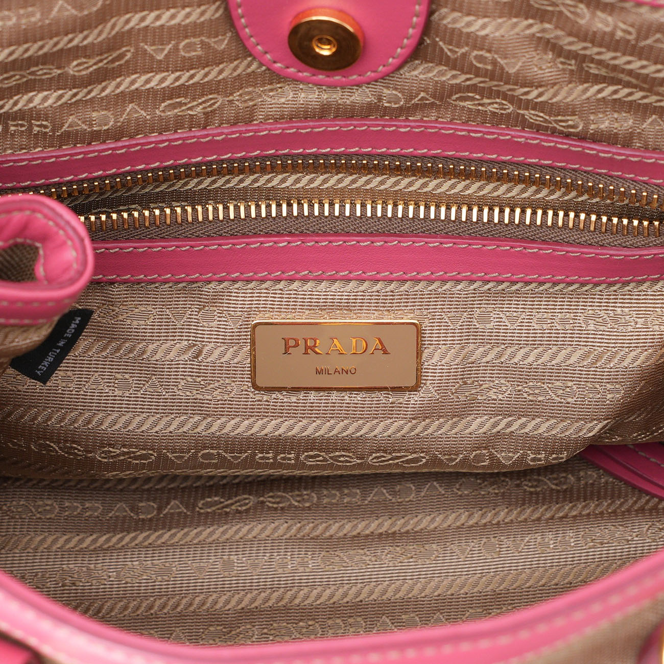 PRADA(USED)프라다 1BA172 로고 자가드 토트백