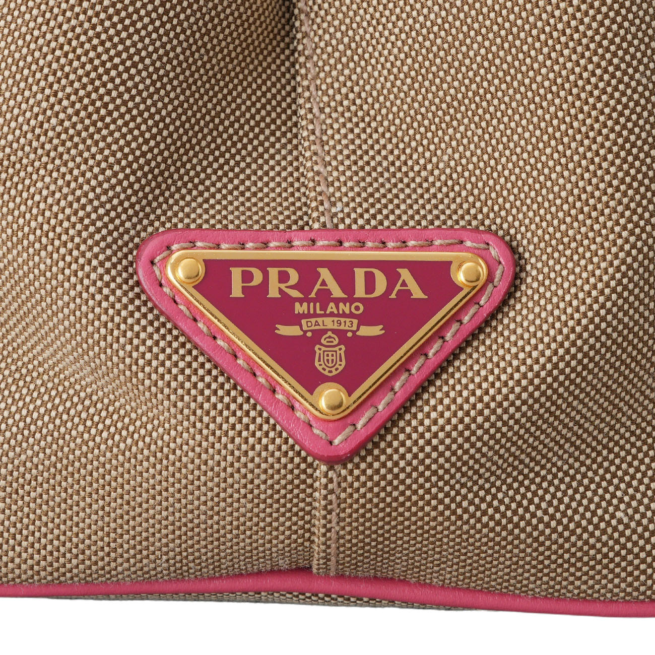 PRADA(USED)프라다 1BA172 로고 자가드 토트백