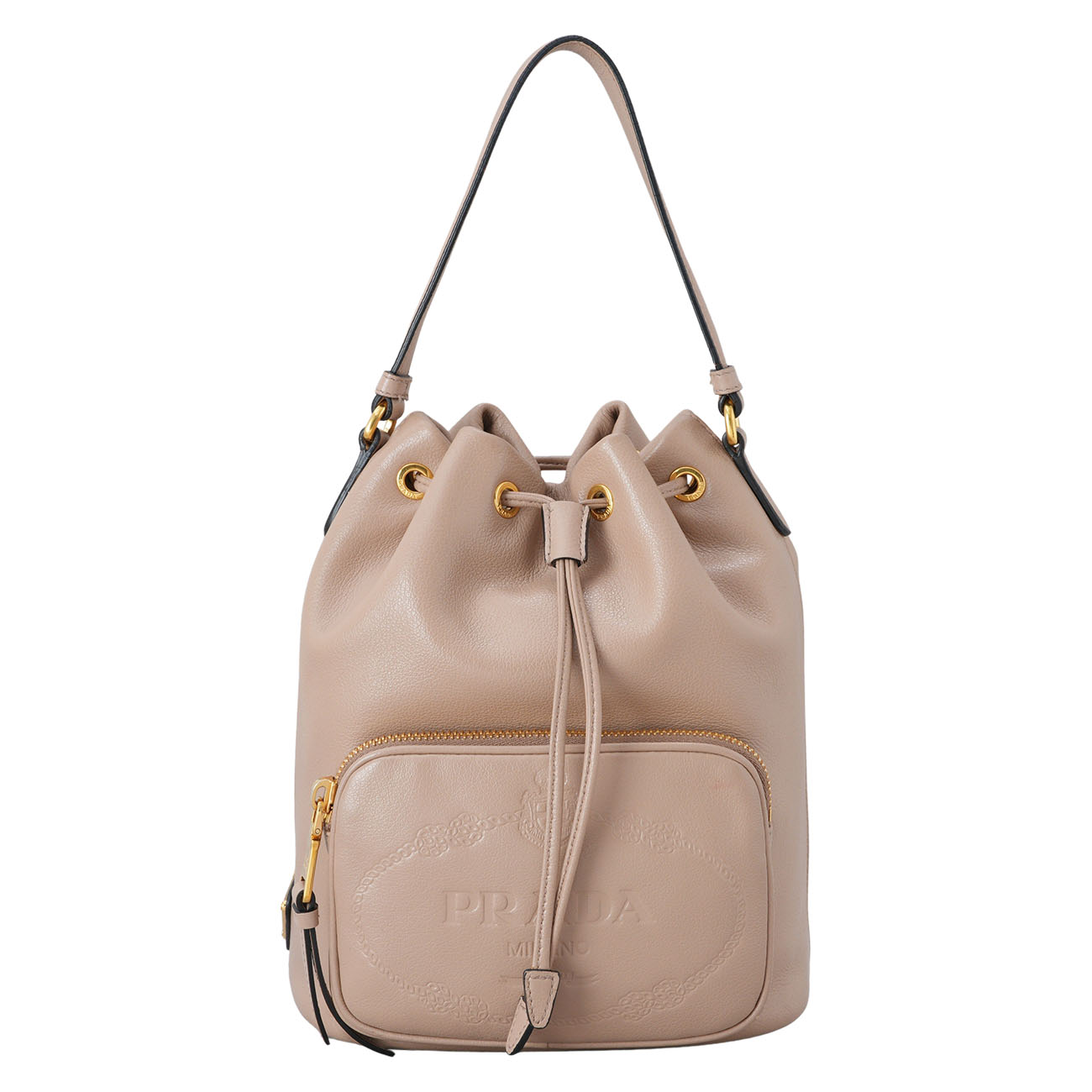 PRADA(USED)프라다 1BH038 레더 버킷백
