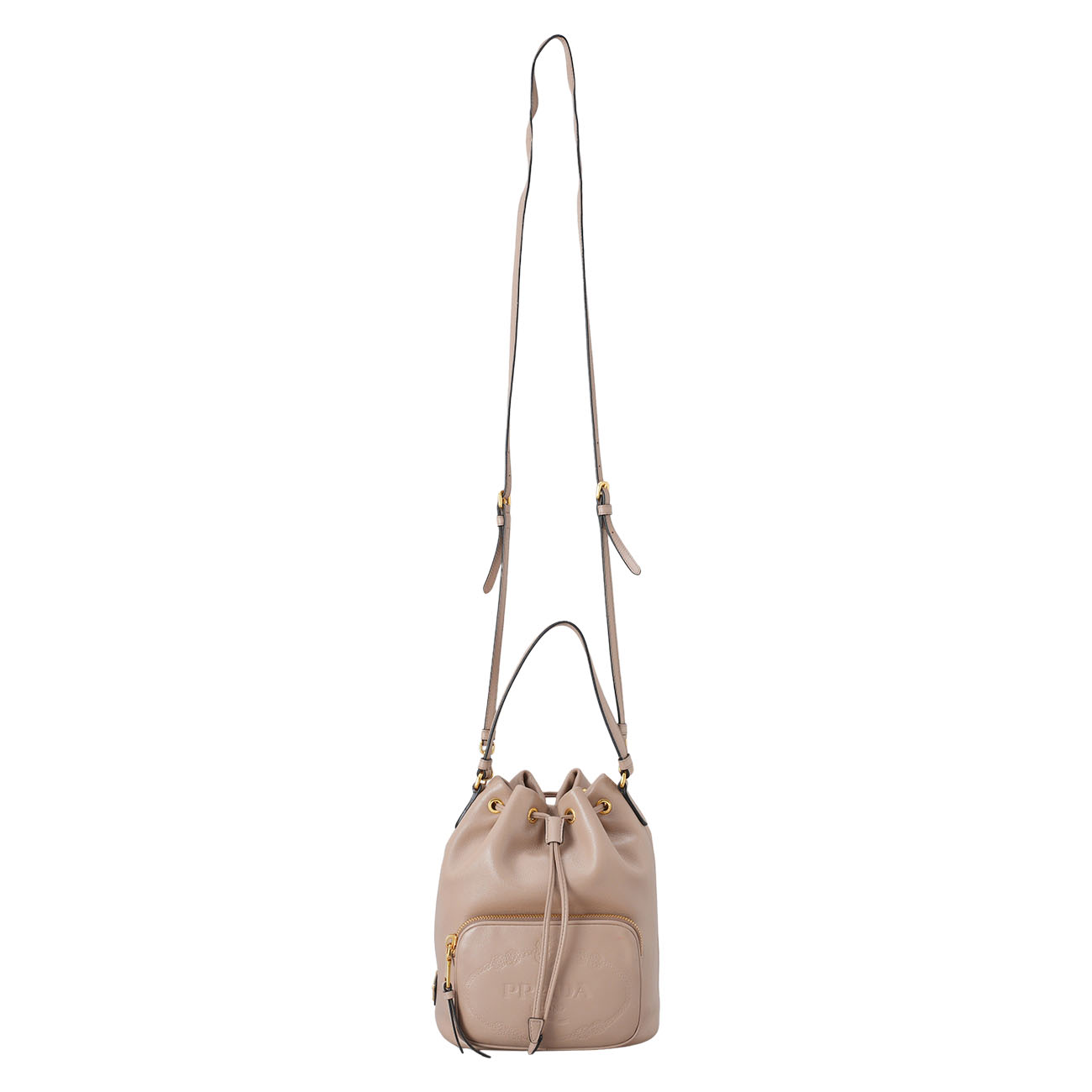 PRADA(USED)프라다 1BH038 레더 버킷백