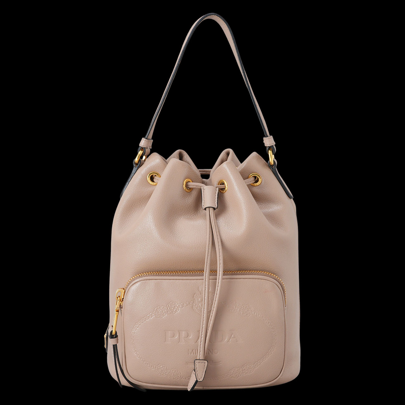 PRADA(USED)프라다 1BH038 레더 버킷백