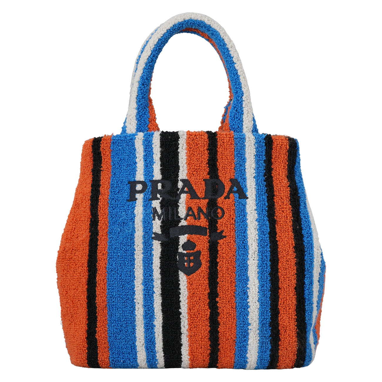 PRADA(USED)프라다 1BA343 스트라이프 테리 백