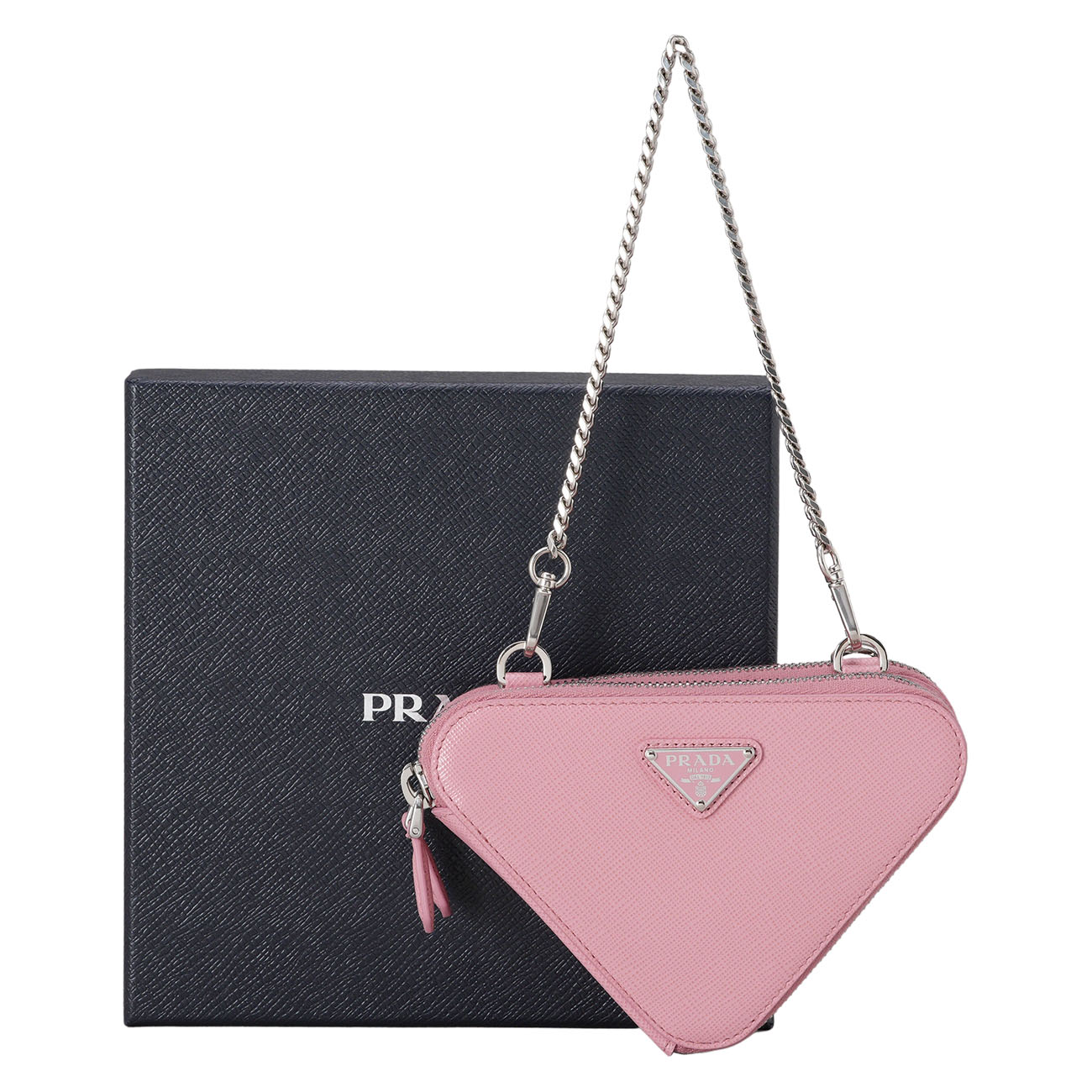 PRADA(USED)프라다 사피아노 트라이앵글 더블 스트랩 숄더백