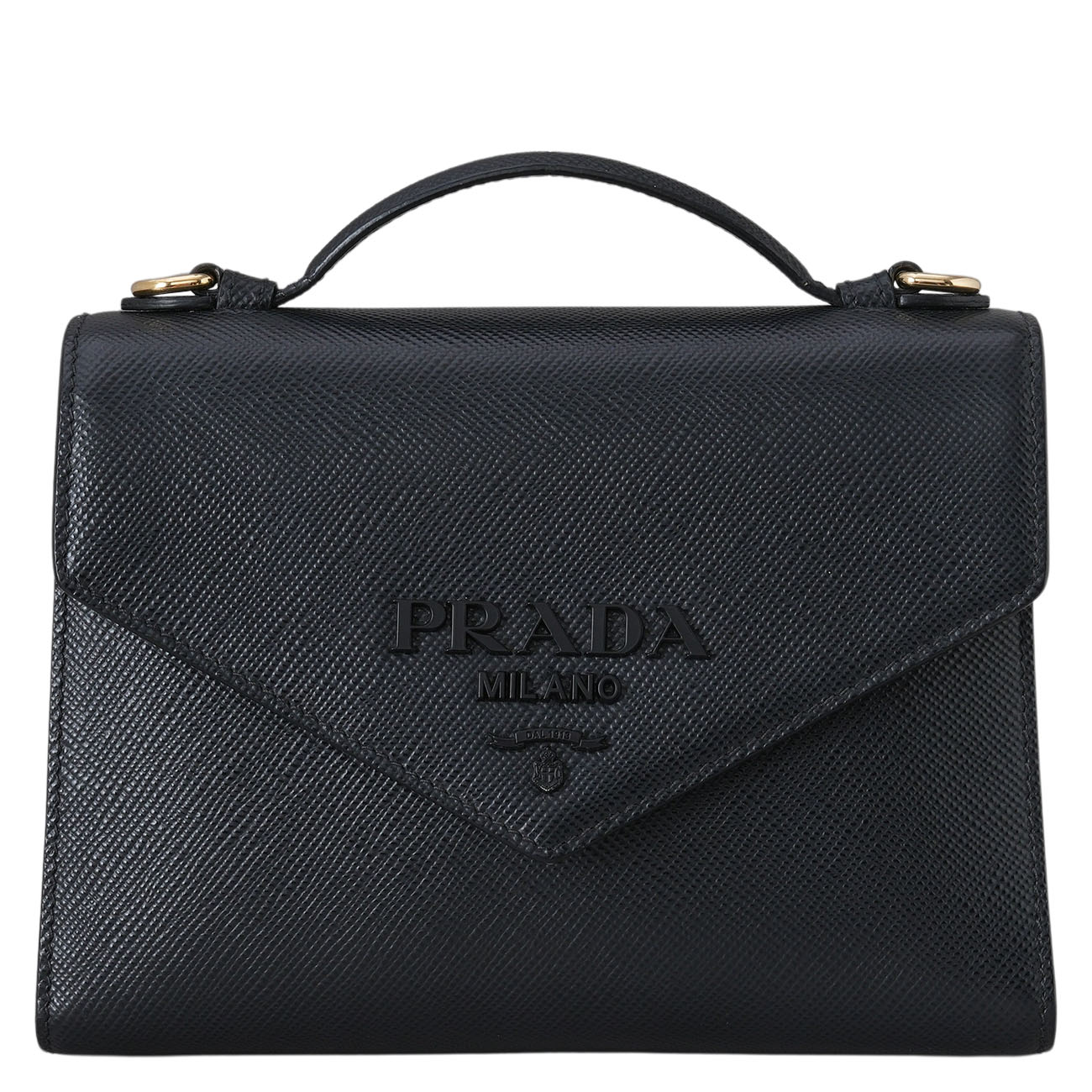 PRADA(USED)프라다 1BD317 모노크롬 사피아노 숄더백