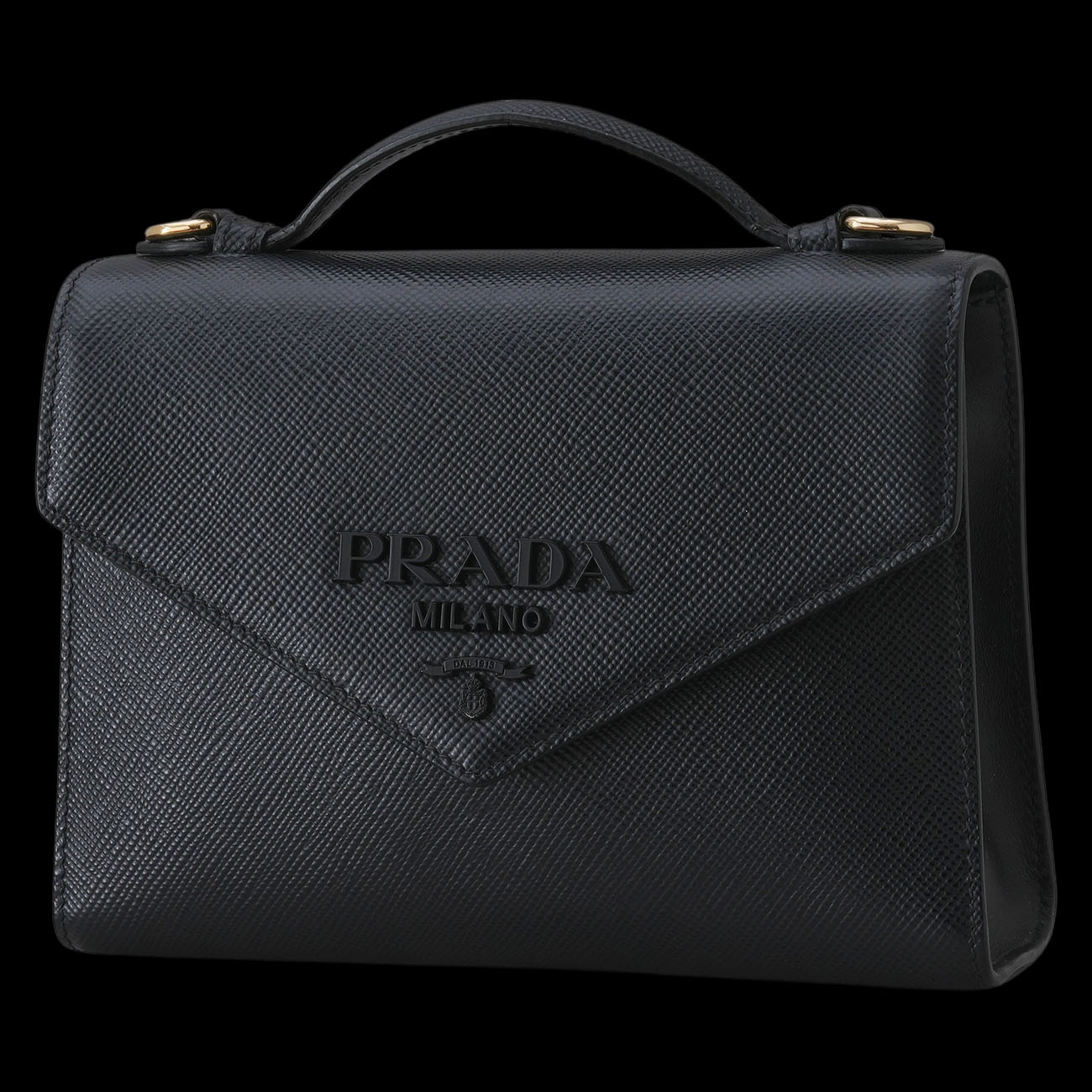 PRADA(USED)프라다 1BD317 모노크롬 사피아노 숄더백