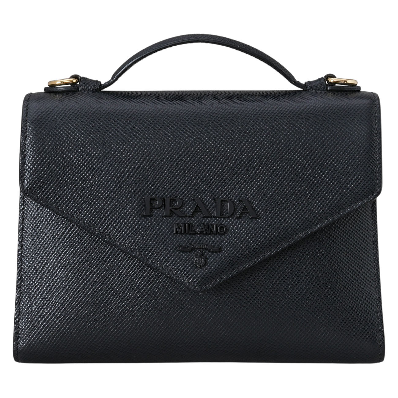 PRADA(USED)프라다 1BD317 모노크롬 사피아노 숄더백