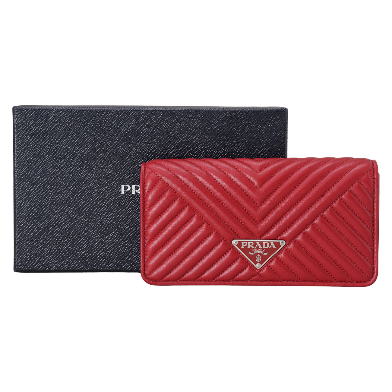 PRADA(USED)프라다 1DH044 체인 지갑