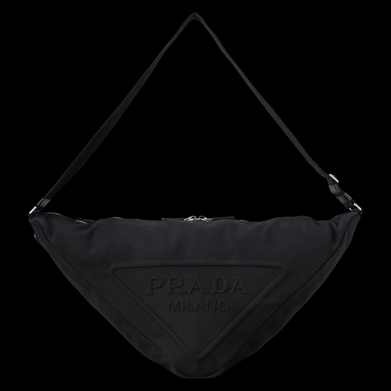 PRADA(USED)프라다 2VY007 트라이앵글 라지 백