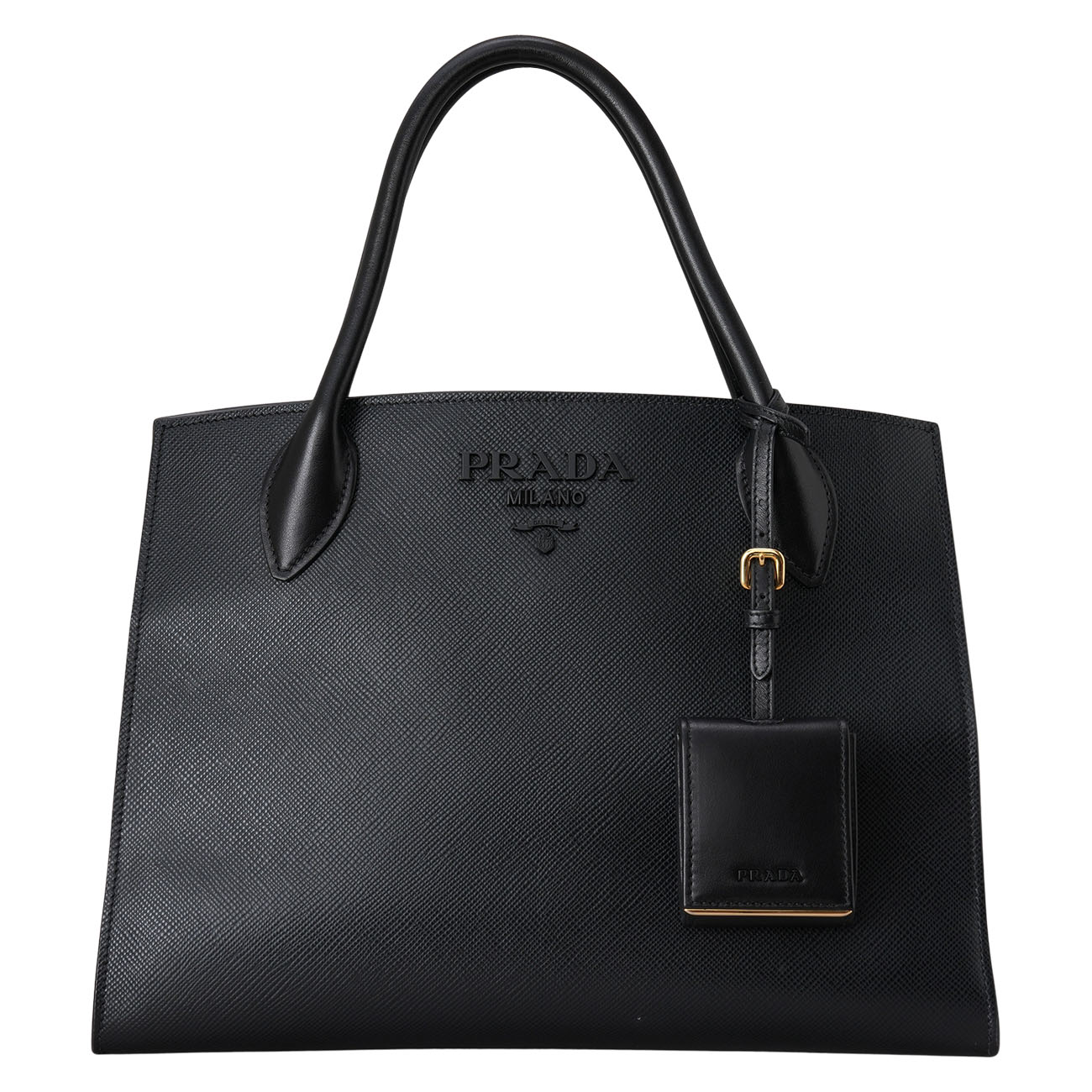 PRADA(USED)프라다 1BA155 사피아노 모노크롬 토트백