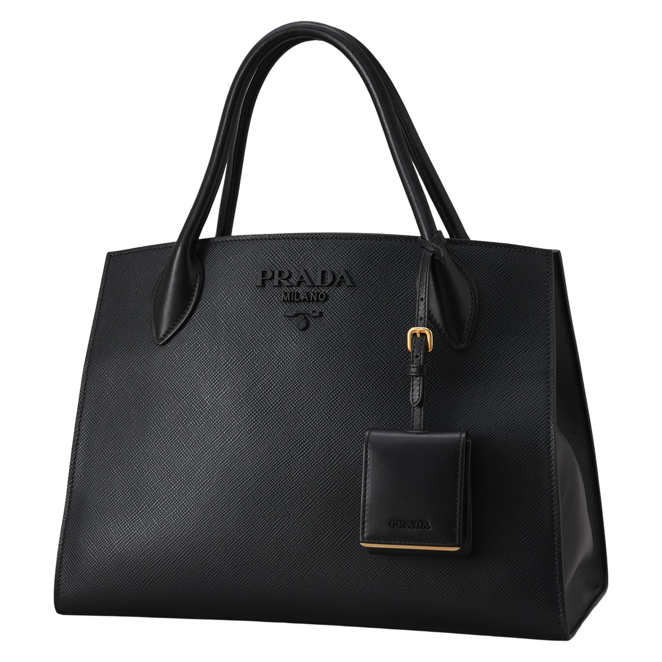 PRADA(USED)프라다 1BA155 사피아노 모노크롬 토트백