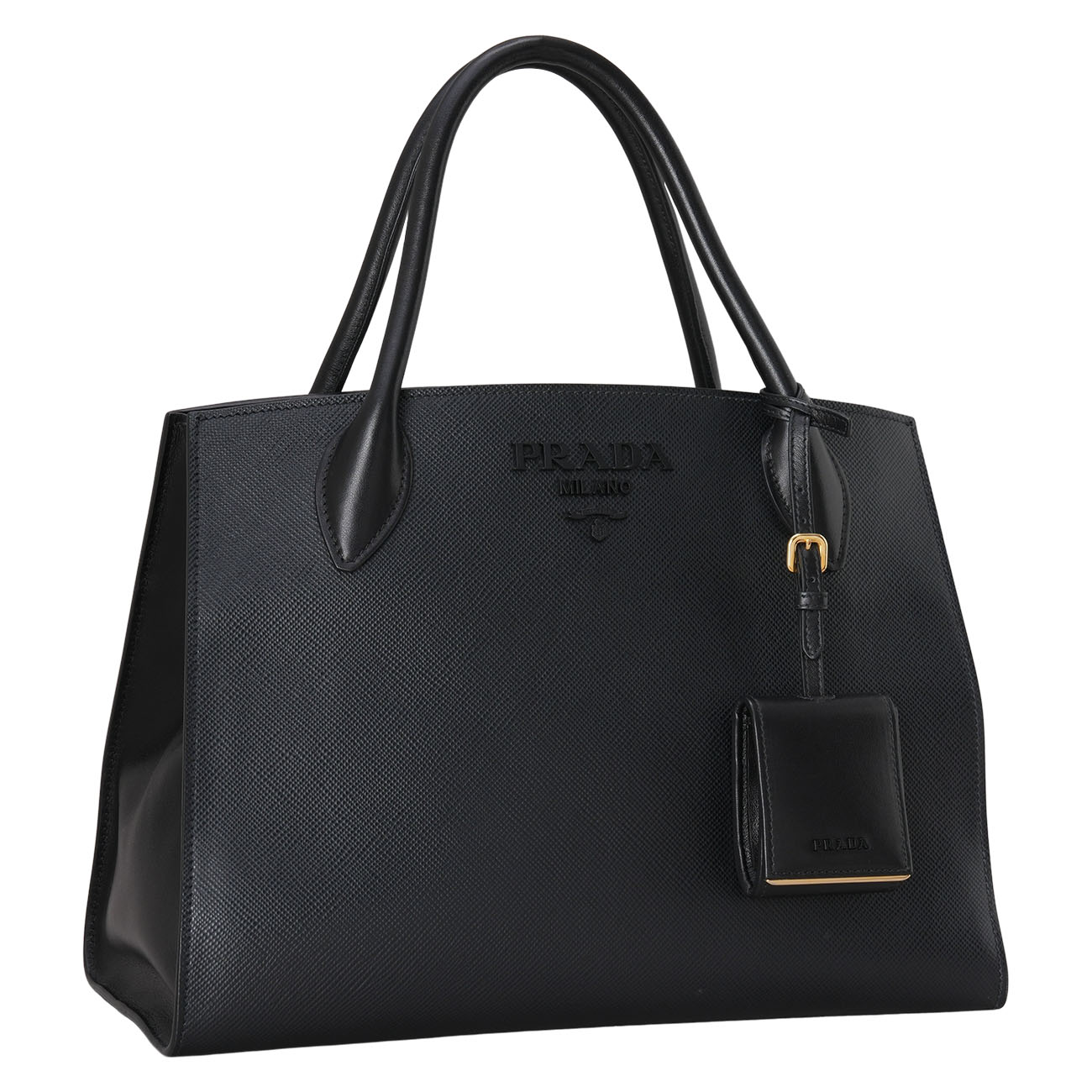 PRADA(USED)프라다 1BA155 사피아노 모노크롬 토트백