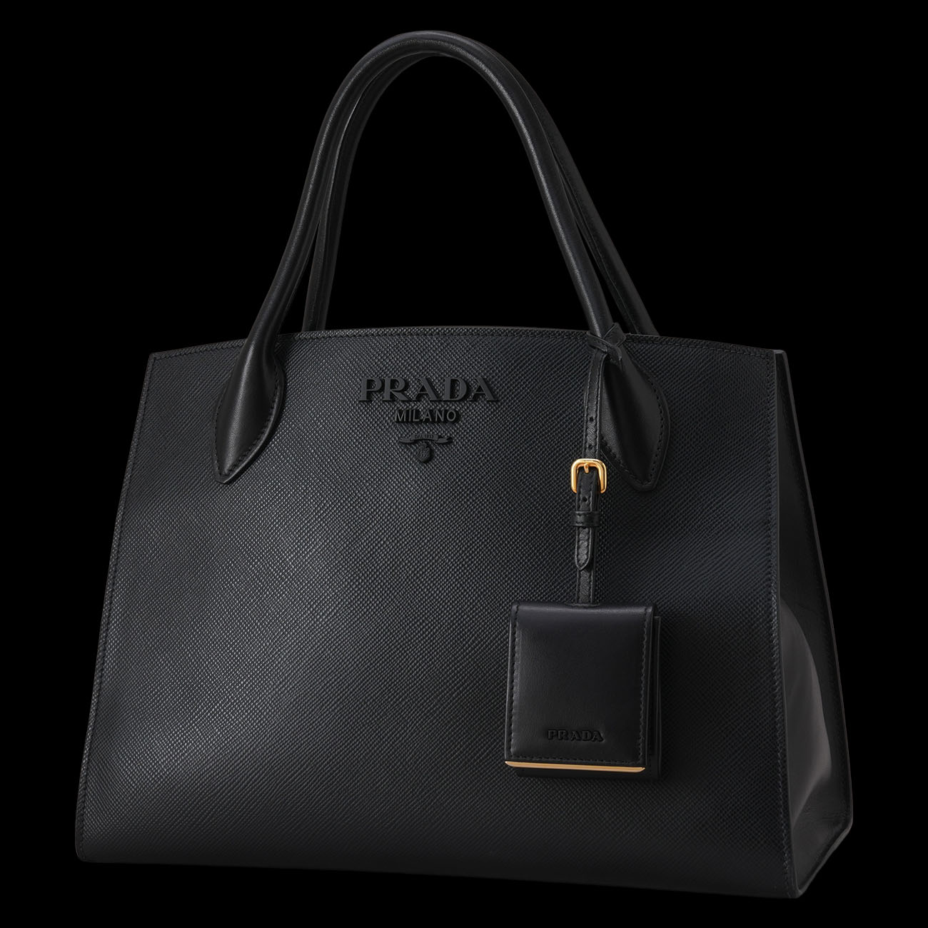 PRADA(USED)프라다 1BA155 사피아노 모노크롬 토트백