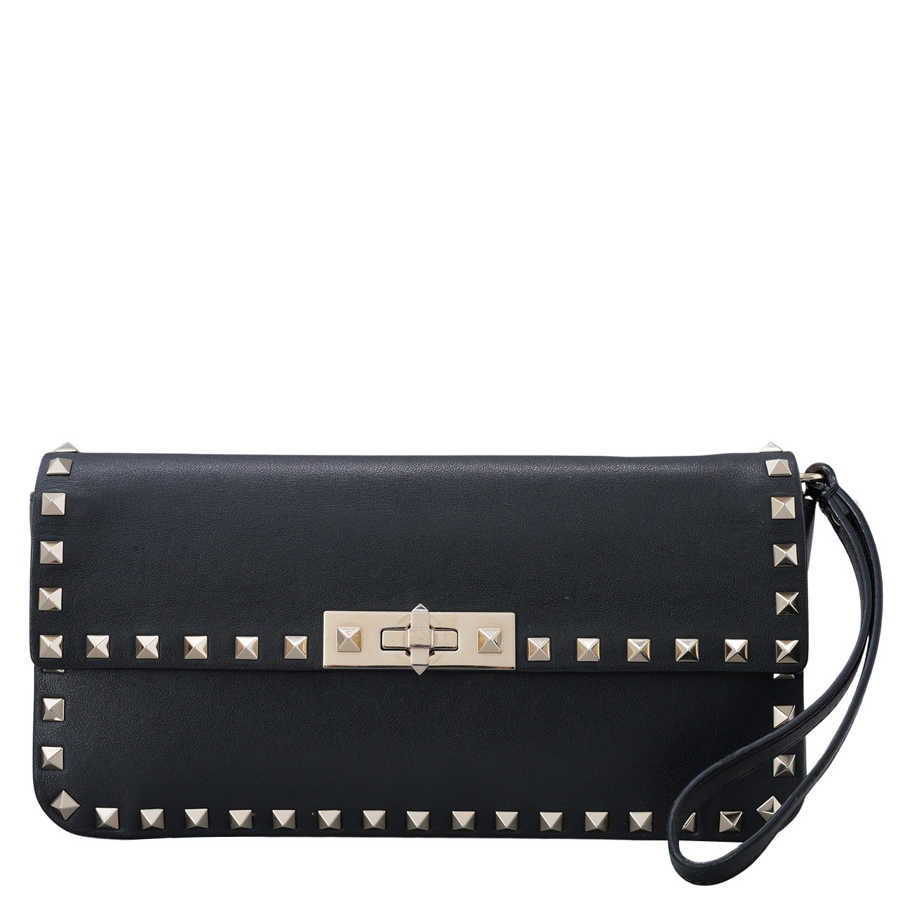 VALENTINO(USED)발렌티노 락스터드 플랩 클러치