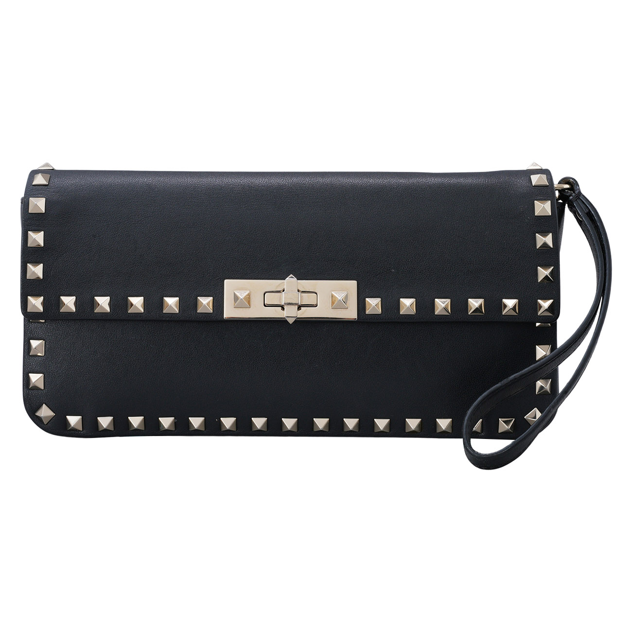 VALENTINO(USED)발렌티노 락스터드 플랩 클러치