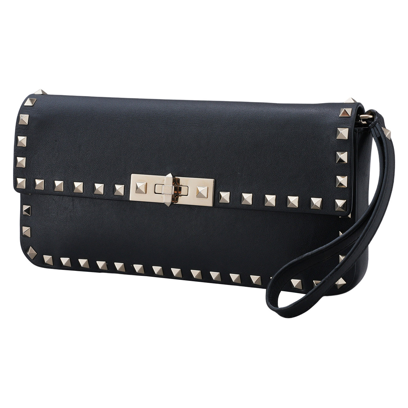 VALENTINO(USED)발렌티노 락스터드 플랩 클러치
