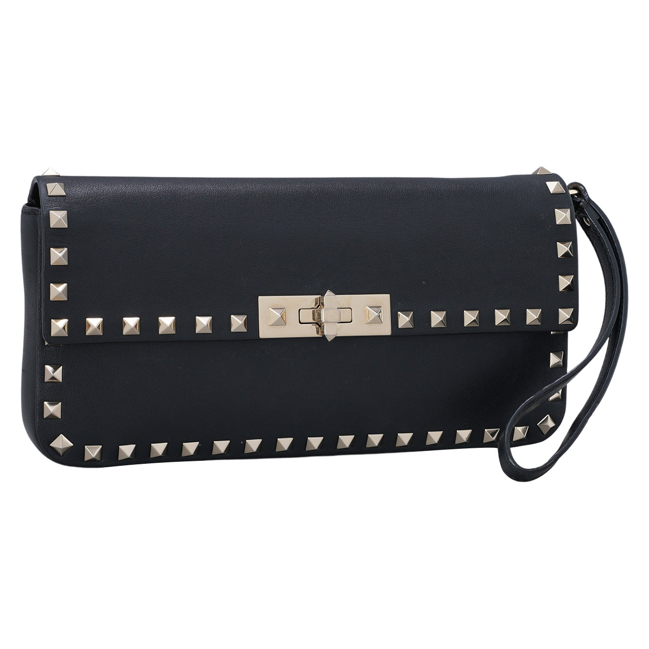 VALENTINO(USED)발렌티노 락스터드 플랩 클러치