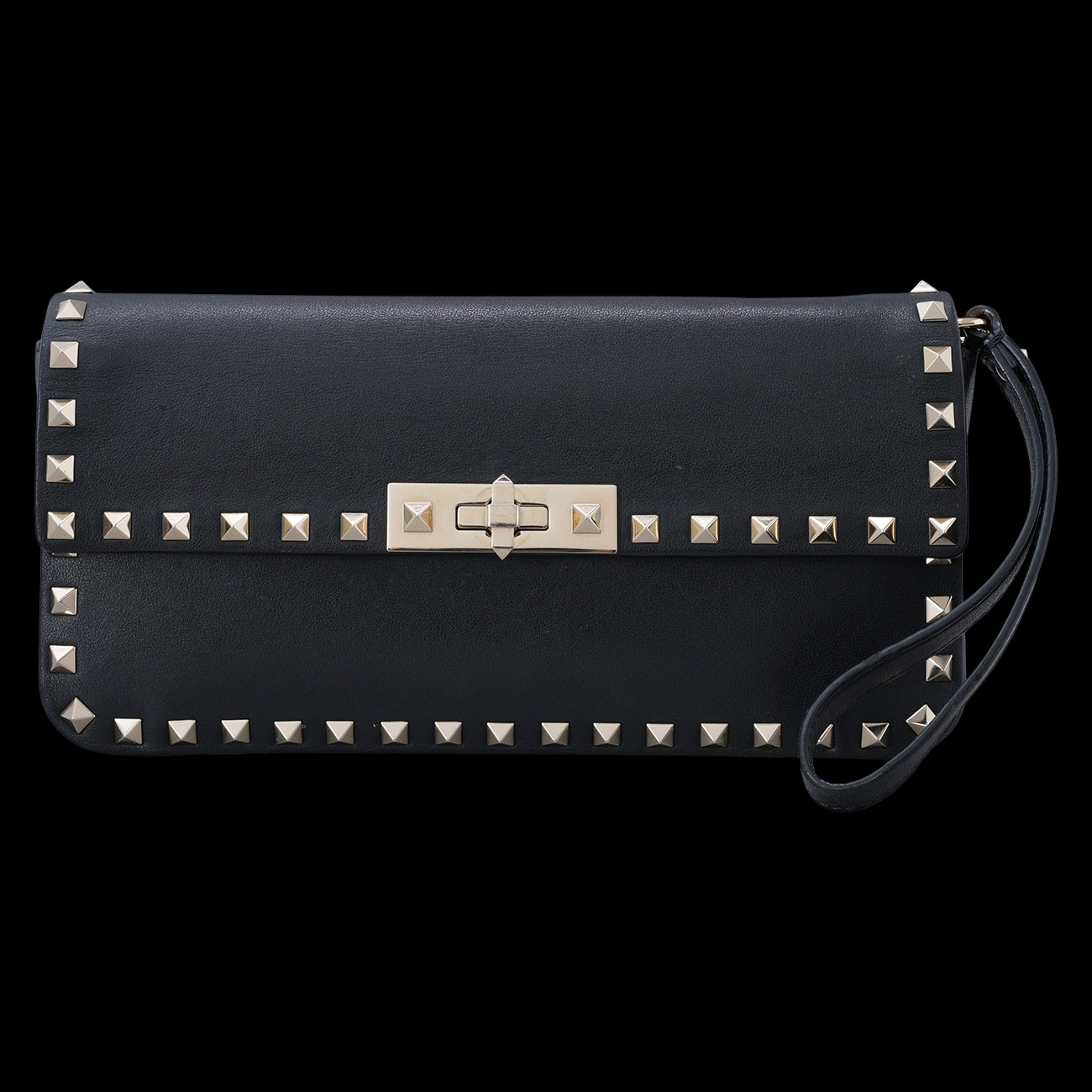 VALENTINO(USED)발렌티노 락스터드 플랩 클러치