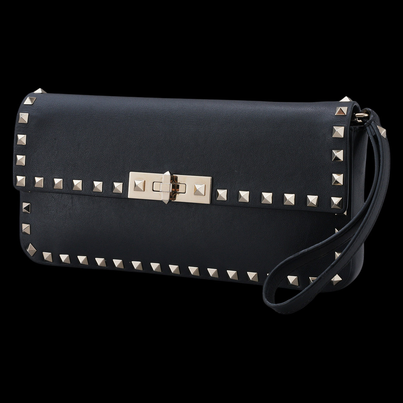 VALENTINO(USED)발렌티노 락스터드 플랩 클러치
