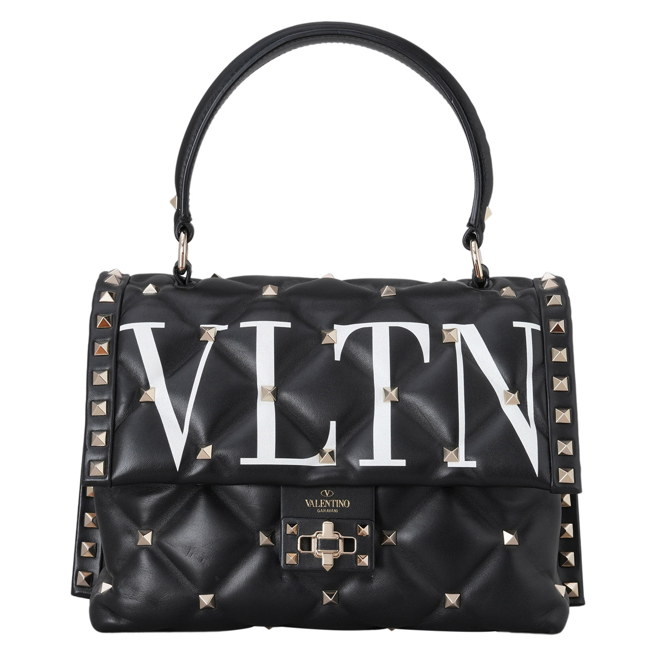 VALENTINO(USED)발렌티노 엠보싱 락스터드 탑핸들백