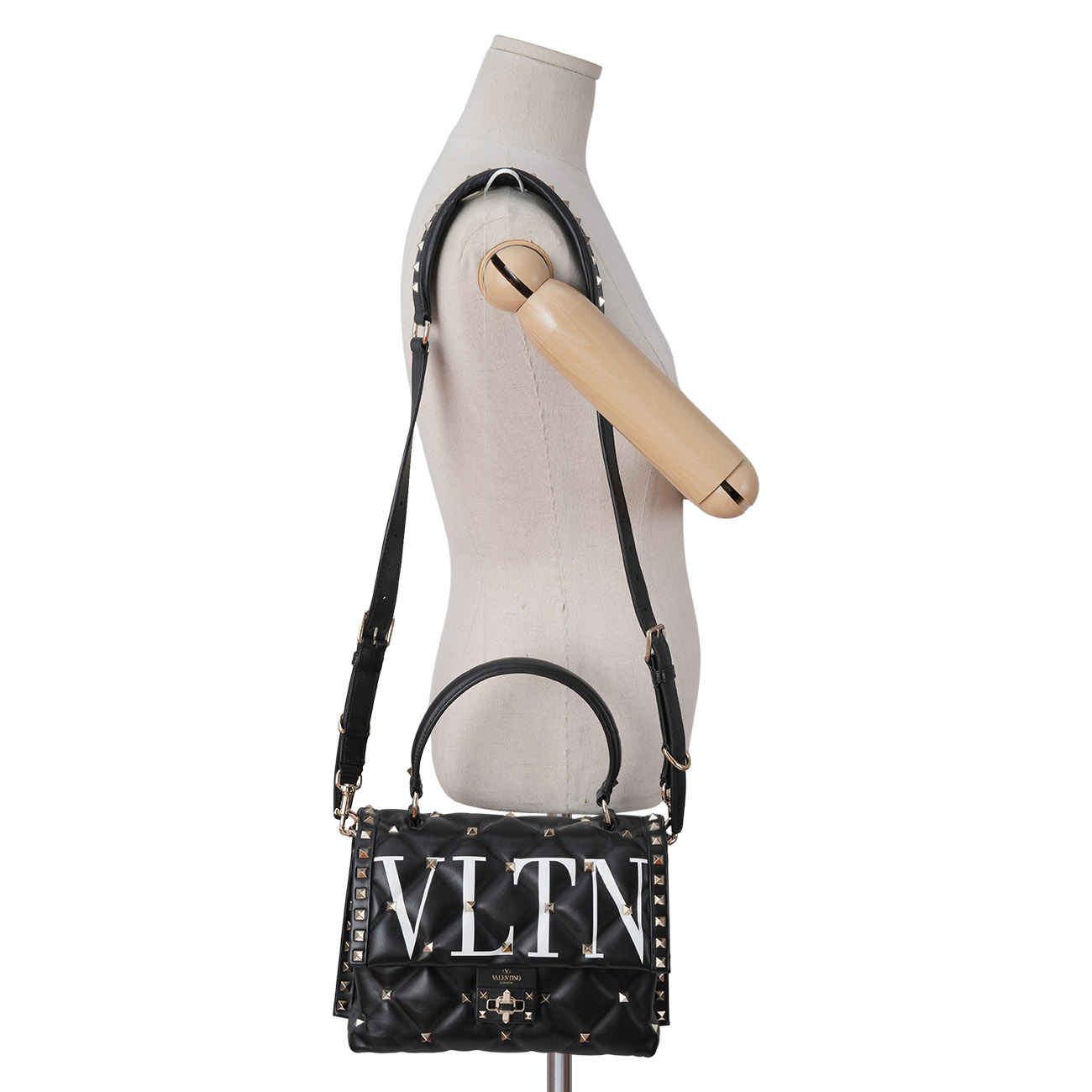 VALENTINO(USED)발렌티노 엠보싱 락스터드 탑핸들백