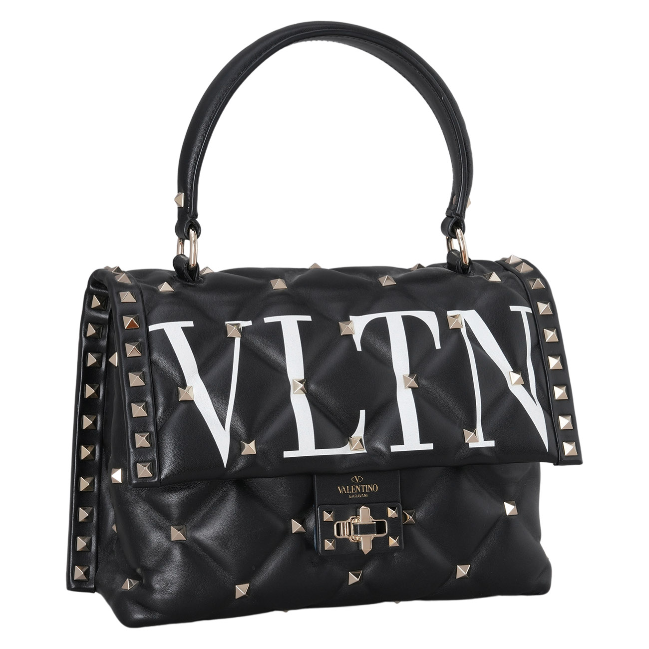 VALENTINO(USED)발렌티노 엠보싱 락스터드 탑핸들백