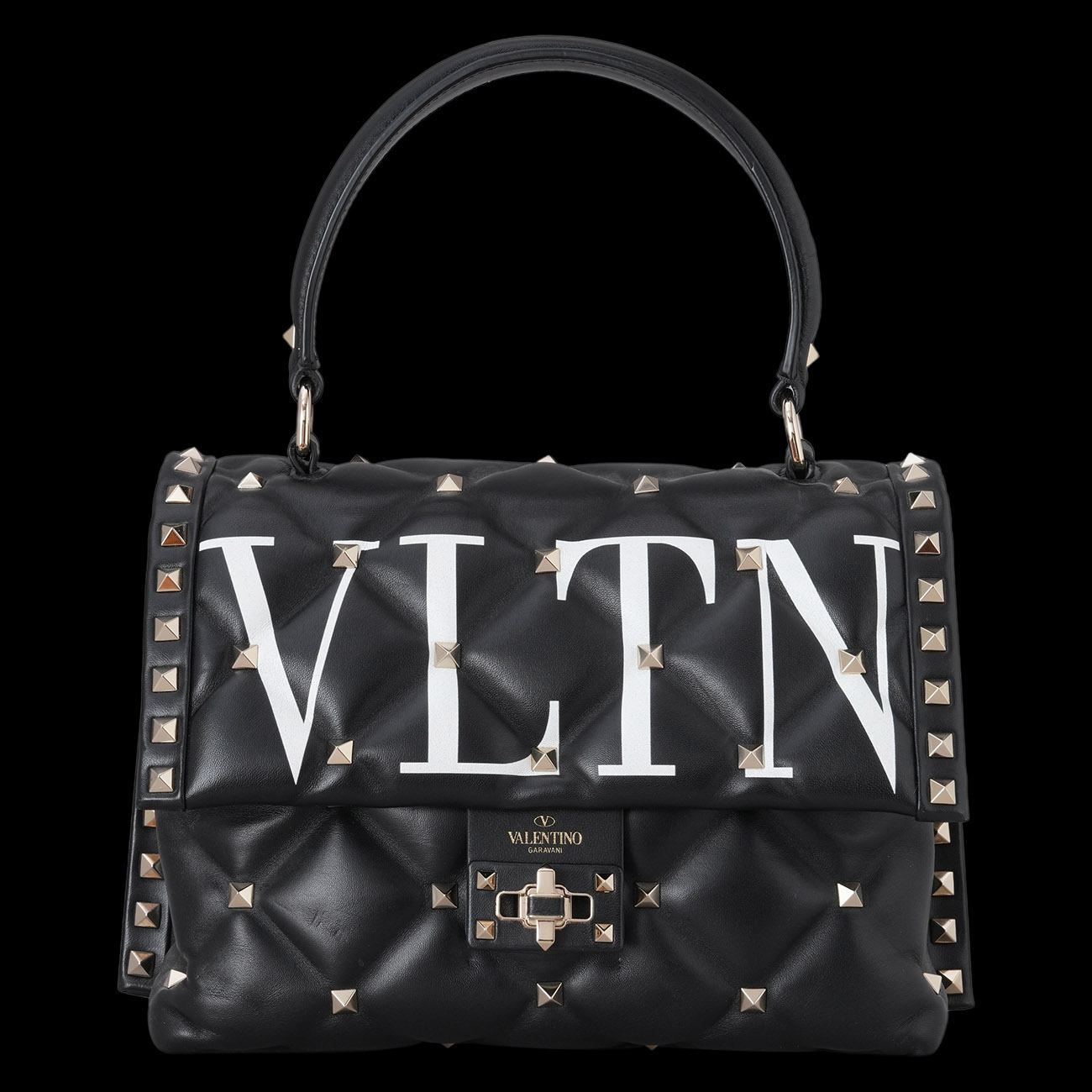 VALENTINO(USED)발렌티노 엠보싱 락스터드 탑핸들백