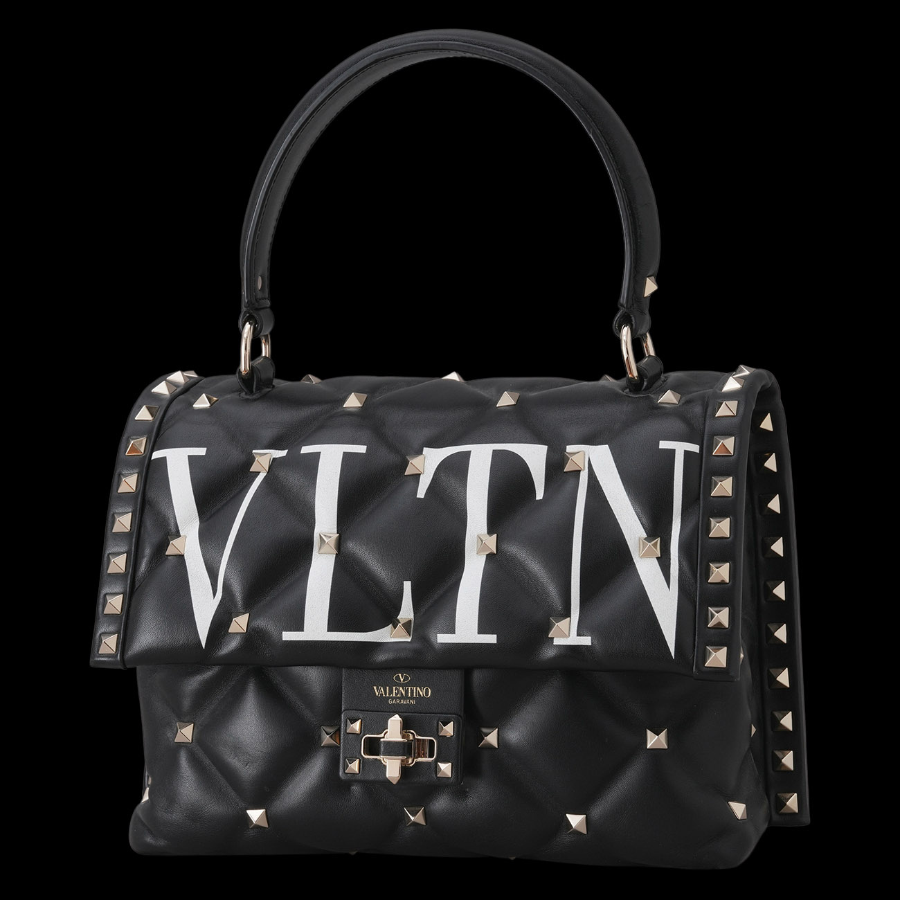VALENTINO(USED)발렌티노 엠보싱 락스터드 탑핸들백
