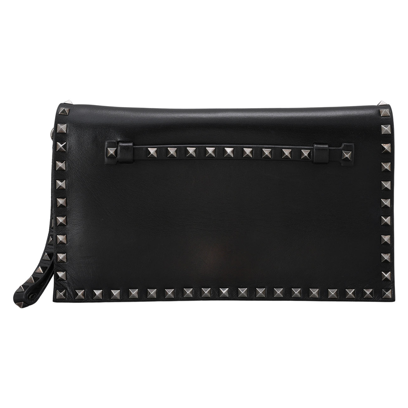 VALENTINO(USED)발렌티노 락스터드 스트랩 클러치백