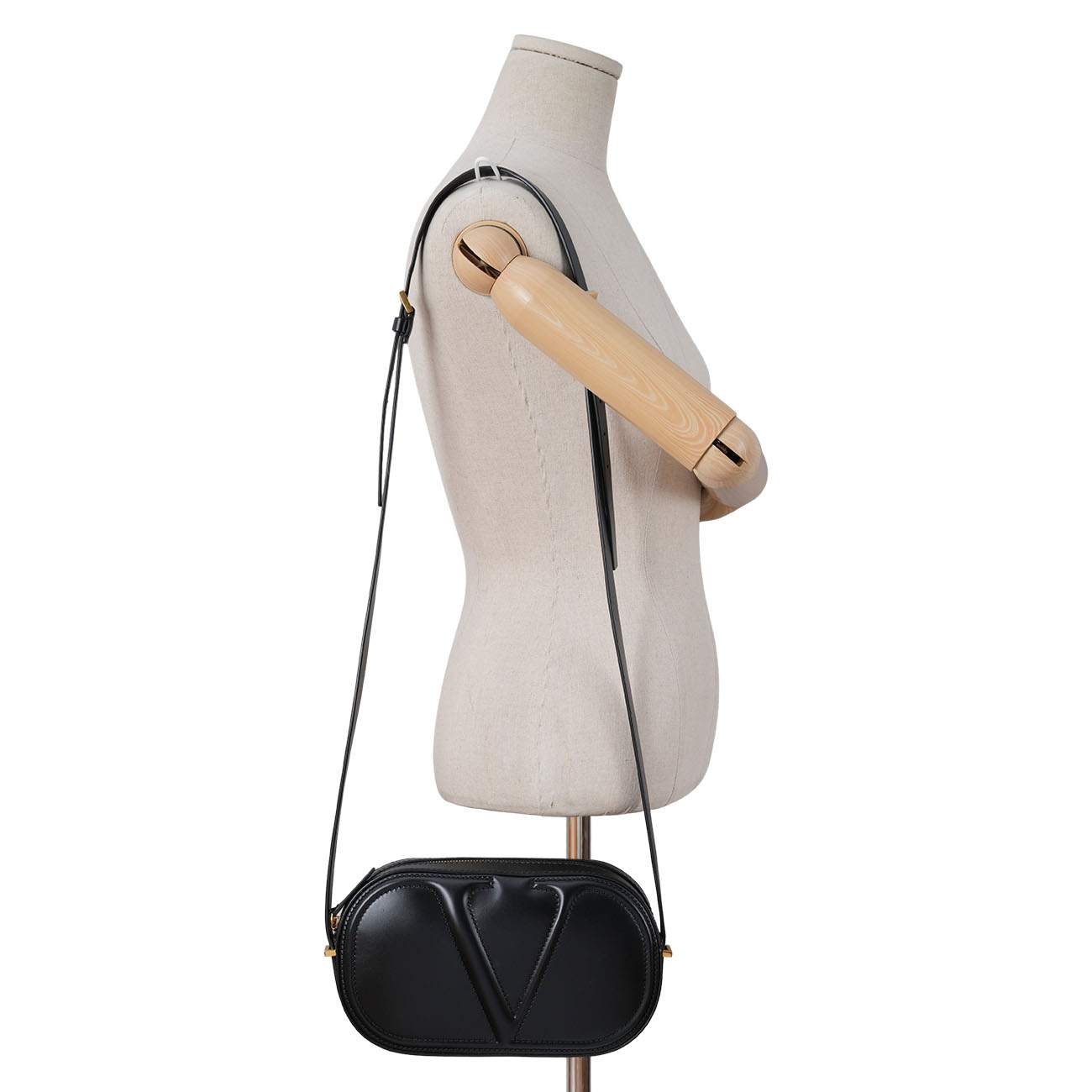 VALENTINO(USED)발렌티노 V로고 카메라백 블랙