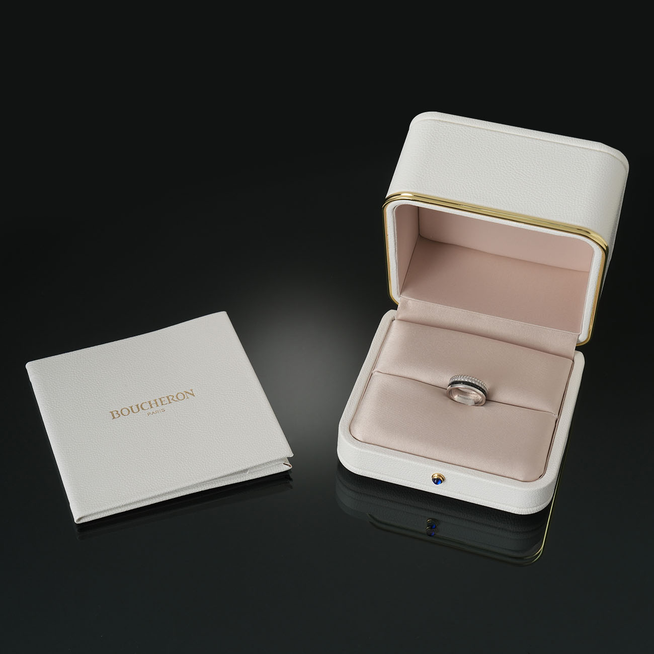 Boucheron(USED)부쉐론 콰트로 블랙 에디션 스몰 링 #49