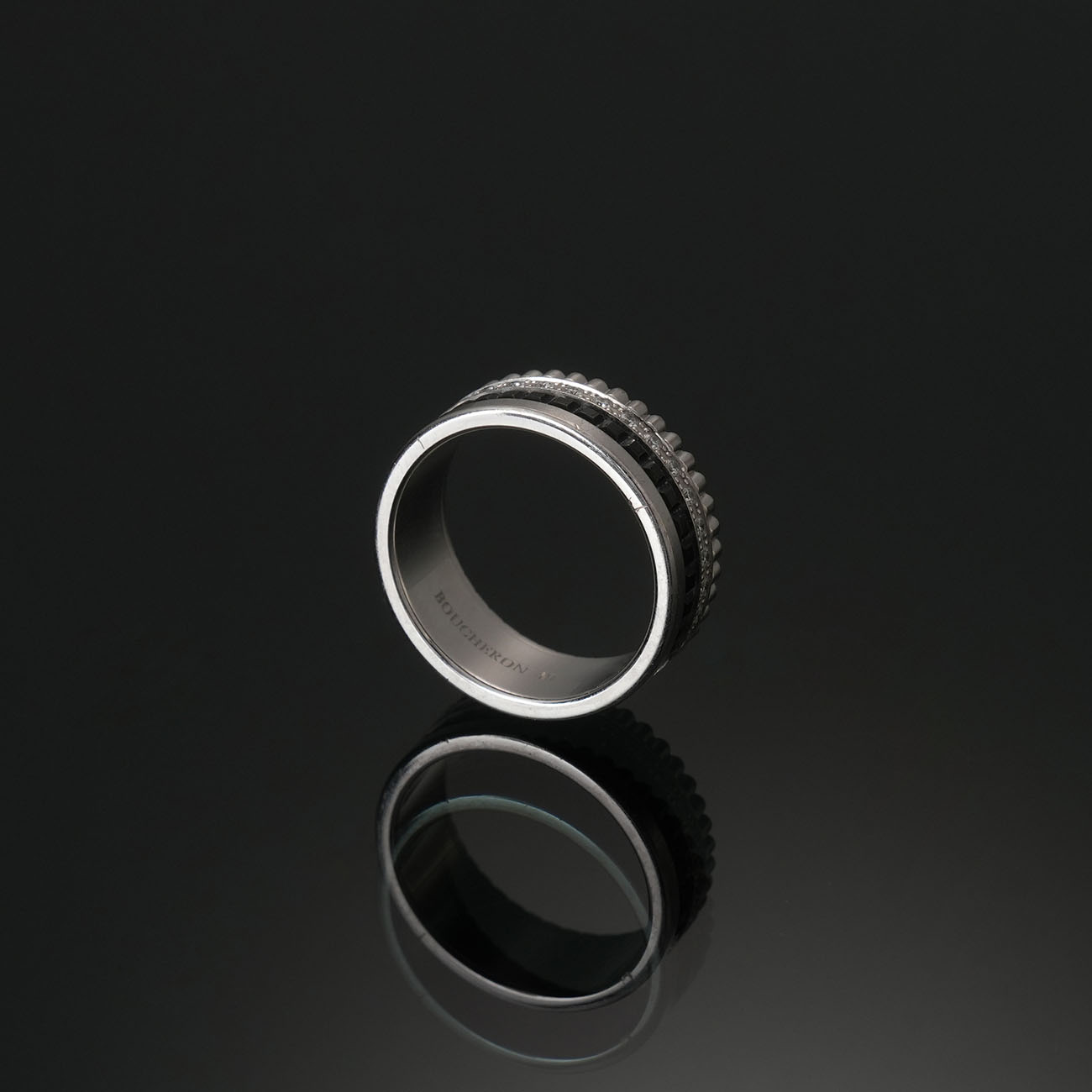 Boucheron(USED)부쉐론 콰트로 블랙 에디션 스몰 링 #49