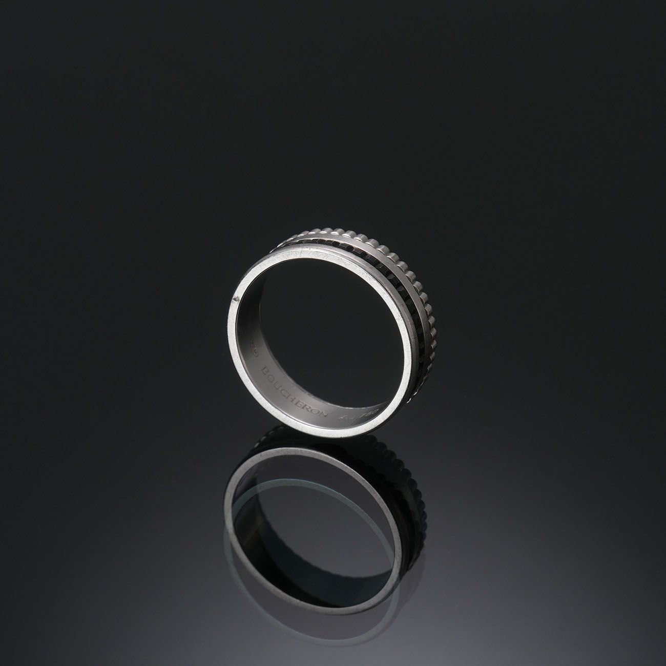BOUCHERON(USED)부쉐론 콰트로 블랙 에디션 스몰 링 #60