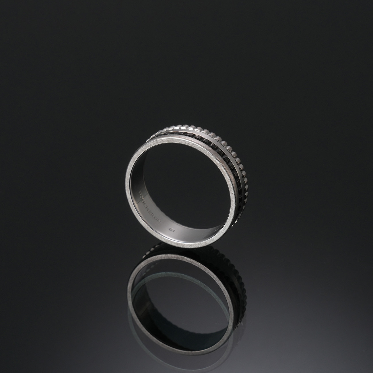 BOUCHERON(USED)부쉐론 콰트로 블랙 에디션 스몰 링#61